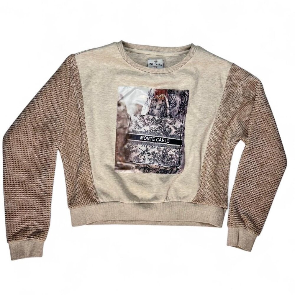 Cream and brown Monte Carlo sweater #streetwear